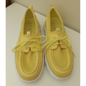 Cole Haan Women's Zerogrand  W25926 Sz 10.5B Yellow Boat Shoe EUC